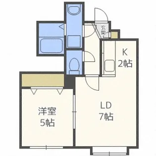 北海道札幌市南区川沿十七条2丁目【アパート】の間取り