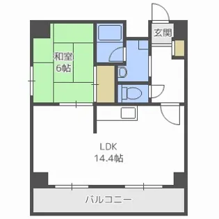北海道札幌市豊平区豊平四条10丁目【マンション】の間取り
