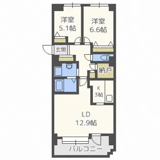 北海道札幌市中央区南四条東4丁目【マンション】の間取り