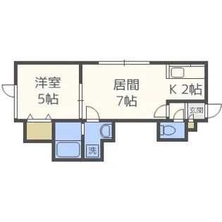 北海道札幌市手稲区西宮の沢二条3丁目【アパート】の間取り