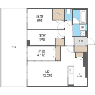 北海道札幌市白石区南郷通7丁目北【マンション】の間取り