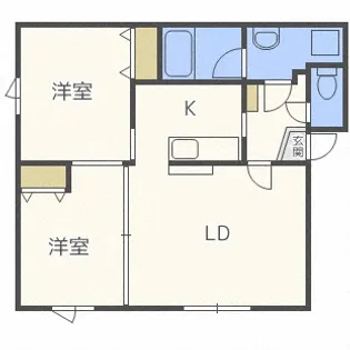 北海道札幌市手稲区西宮の沢三条2丁目【アパート】の間取り