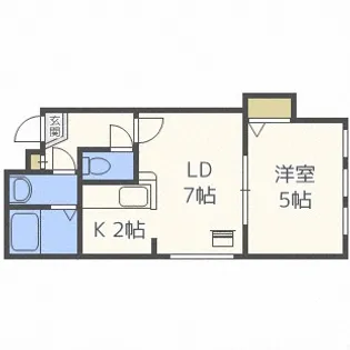 北海道札幌市豊平区豊平二条1丁目【マンション】の間取り