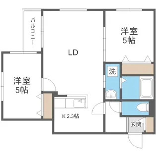 北海道札幌市東区北十九条東16丁目【マンション】の間取り