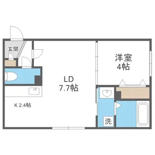 北海道札幌市東区北二十一条東1丁目【マンション】の間取り