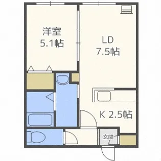 北海道札幌市白石区南郷通15丁目南【マンション】の間取り