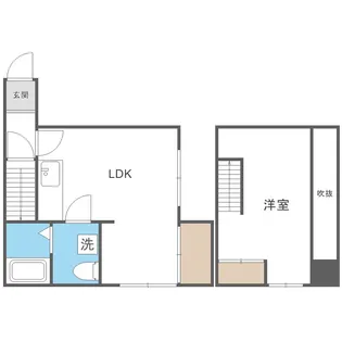 北海道札幌市手稲区富丘二条3丁目【アパート】の間取り