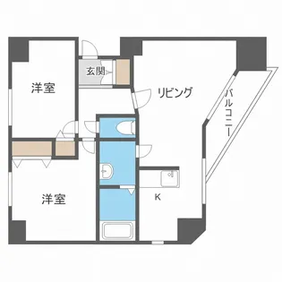 北海道札幌市中央区宮の森二条5丁目【マンション】の間取り