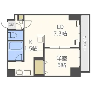 北海道札幌市白石区菊水二条2丁目【マンション】の間取り