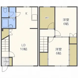 北海道札幌市東区北十四条東15丁目【アパート】の間取り