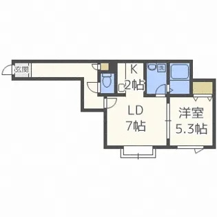 北海道札幌市白石区平和通11丁目北【アパート】の間取り