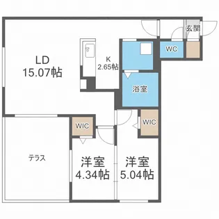 北海道札幌市西区八軒三条西2丁目【マンション】の間取り
