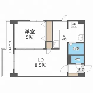 北海道札幌市中央区北六条西26丁目【マンション】の間取り