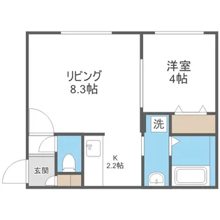 北海道札幌市西区発寒三条1丁目【マンション】の間取り