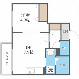 北海道札幌市西区二十四軒三条5丁目【マンション】の間取り