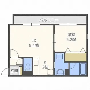 北海道札幌市中央区北二条西20丁目【マンション】の間取り
