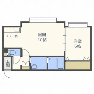 北海道札幌市手稲区富丘二条4丁目【アパート】の間取り