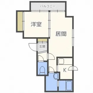 ノースファイン手稲【503号室】の間取り