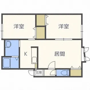 北海道札幌市西区発寒三条3丁目【アパート】の間取り