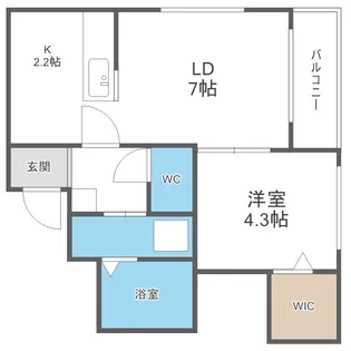アウラサッポロ【408号室】の間取り