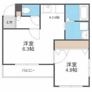 ル・ファール琴似【4階】の間取り