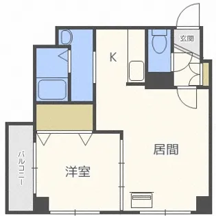北海道札幌市中央区北五条西20丁目【マンション】の間取り