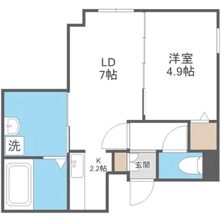北海道札幌市北区麻生町6丁目【マンション】の間取り