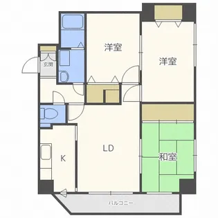 北海道札幌市北区北三十三条西12丁目【マンション】の間取り