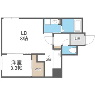 北海道札幌市東区北十八条東1丁目【マンション】の間取り