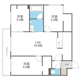 ZABO HILLS 発寒中央【4階】の間取り