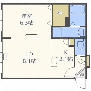 コラージュ琴似【2階】の間取り