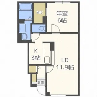 北海道札幌市西区西野三条10丁目【アパート】の間取り