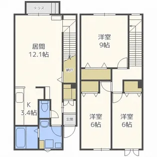 ル・ソレイユ【103号室】の間取り