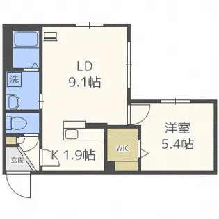 北海道札幌市豊平区水車町7丁目【マンション】の間取り