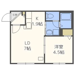北海道札幌市西区西町南2丁目【マンション】の間取り