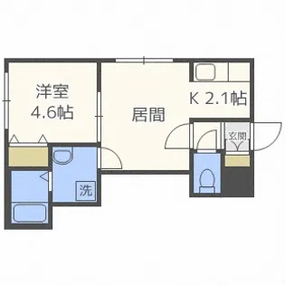 北海道札幌市東区北十九条東15丁目【マンション】の間取り