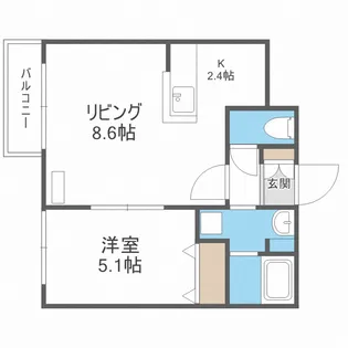 北海道札幌市豊平区美園七条2丁目【マンション】の間取り