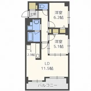 北海道札幌市中央区北三条東3丁目【マンション】の間取り