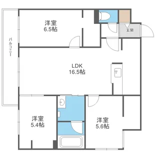 ZABO HILLS 発寒中央【4階】の間取り