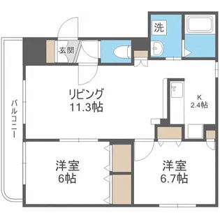 キアーロN21【402号室】の間取り