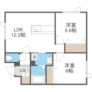 北海道札幌市豊平区月寒西一条7丁目【マンション】の間取り