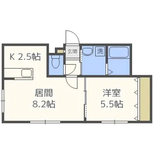 北海道札幌市西区発寒五条4丁目【マンション】の間取り
