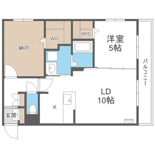 2LDKの間取り画像