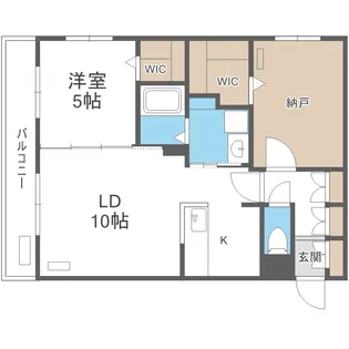 2LDKの間取り画像