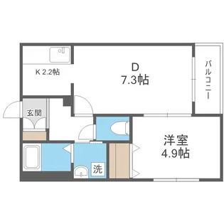 北海道札幌市白石区南郷通21丁目南【マンション】の間取り