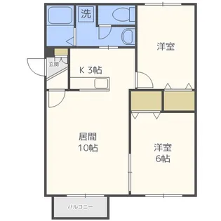 パルティール TM LSE【203号室】の間取り