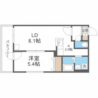 ワンダーハイム中の島【301号室】の間取り