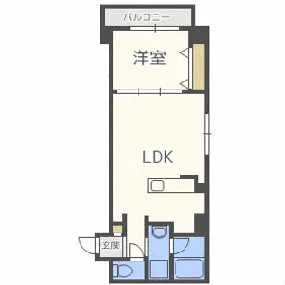 フロントコート大通公園【201号室】の間取り