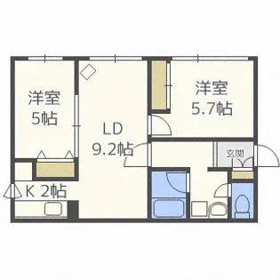 北海道札幌市白石区東札幌六条6丁目【マンション】の間取り
