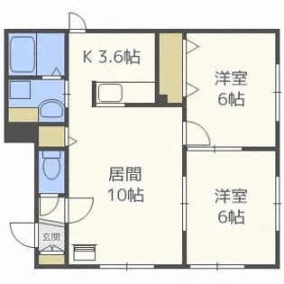 ルミエールビラ 宮ノ丘【102号室】の間取り